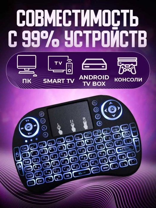 Беспроводная мини клавиатура Рус/Анг.