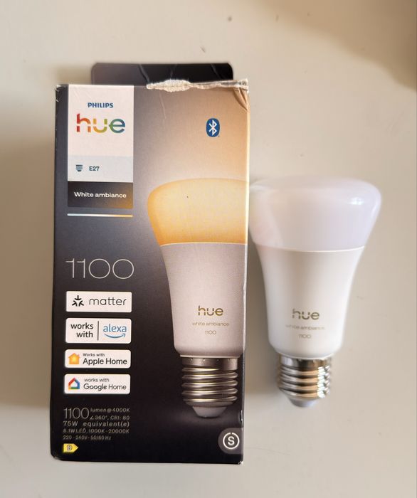 Bec LED dimabil Philips Hue WHITE AMBIANCE E27/8,1W/230V 1000-20000K