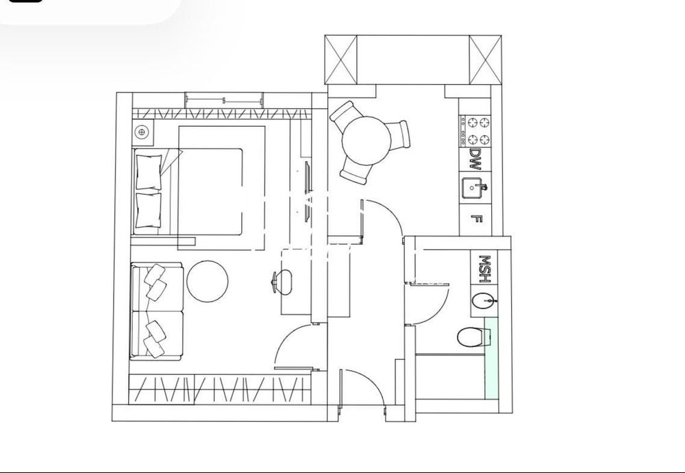 Garsoniera renovata, 36mp utili+balcon, etaj 3/4, reper Promenada Mall