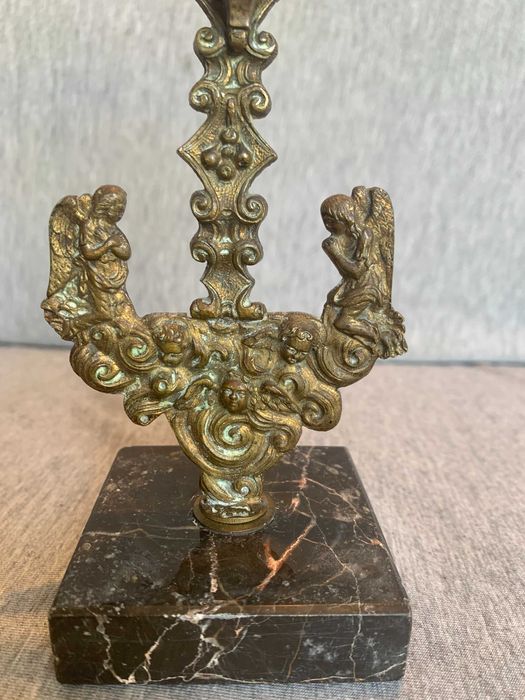 месингов настолен кръст разпятие