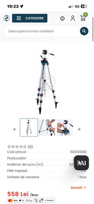 Trepied Bosch BT 250-Sigilat