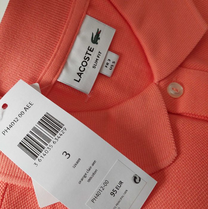 Tricou Lacoste 100% original polo pique. Masura 3 (S-M)