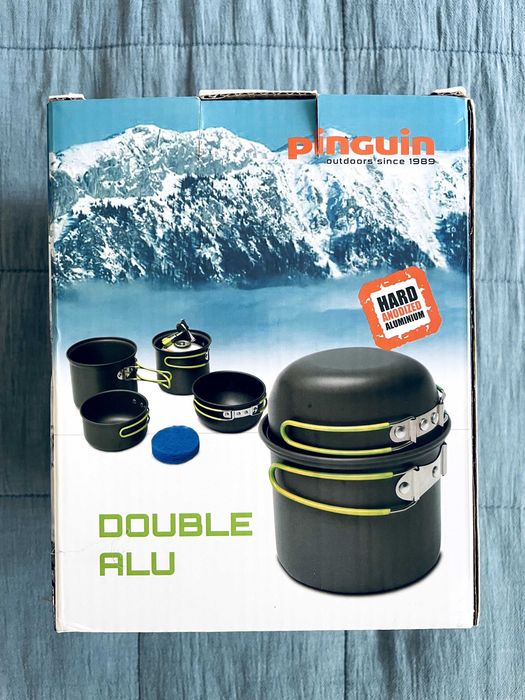 Комплект съдове за готвене Pinguin Double Grey Hiking
