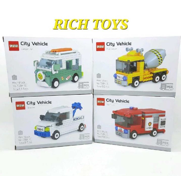 Мини Конструктор City Cars с нано части