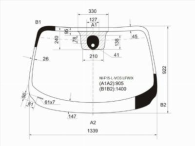 Стекло лобовое  Nissan Juke