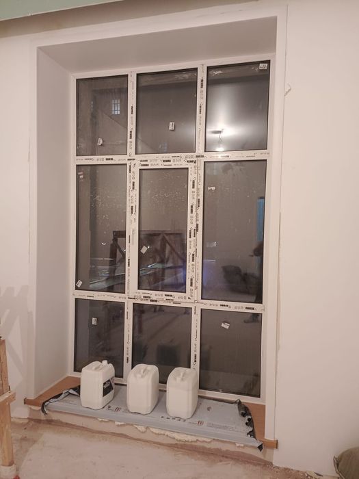 Установка откосов Пластик