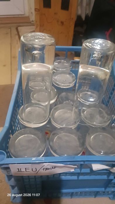Set pahare sticla, cristal.