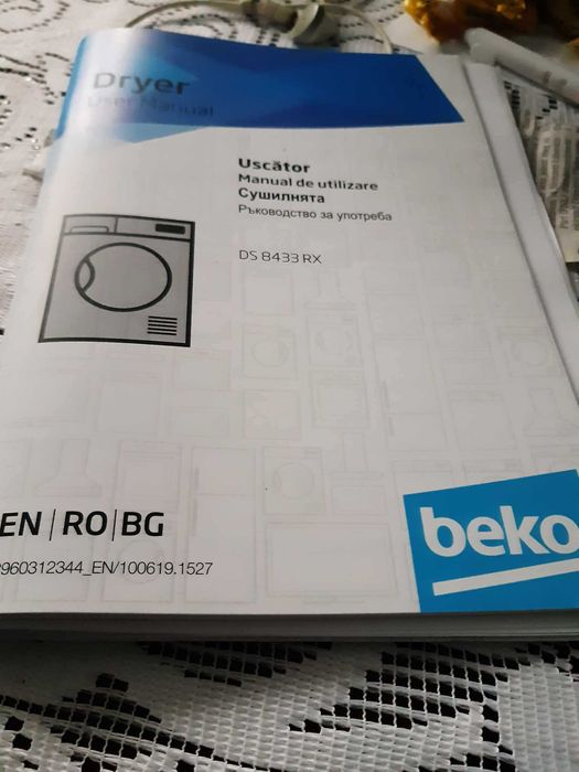 vand Uscator de rufe Beko,cu Pompa de caldura, 8 kg, Clasa A++,1900Ron