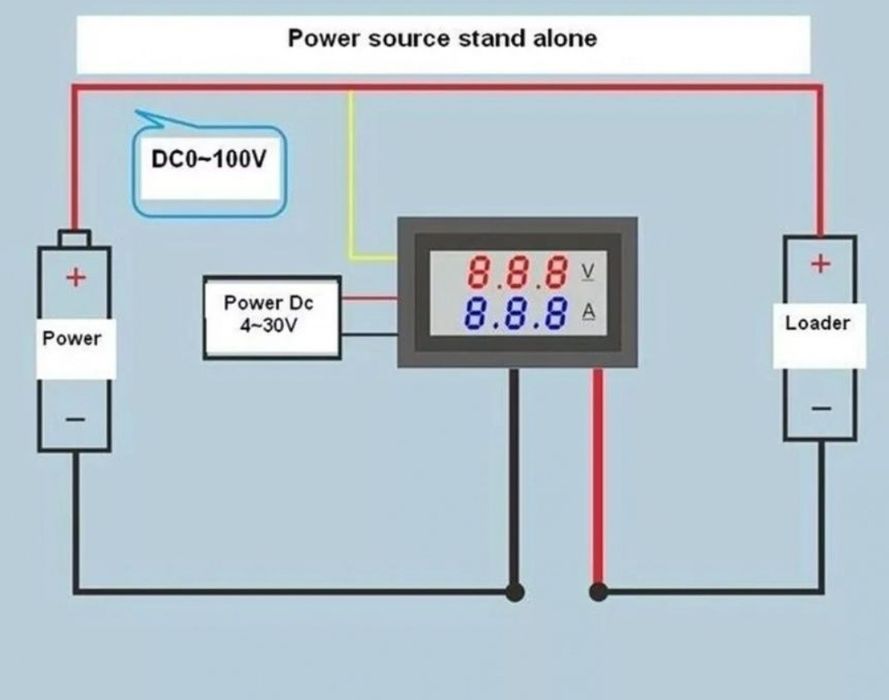 Вольтметр амперметр 0-100вольт 10Ампер