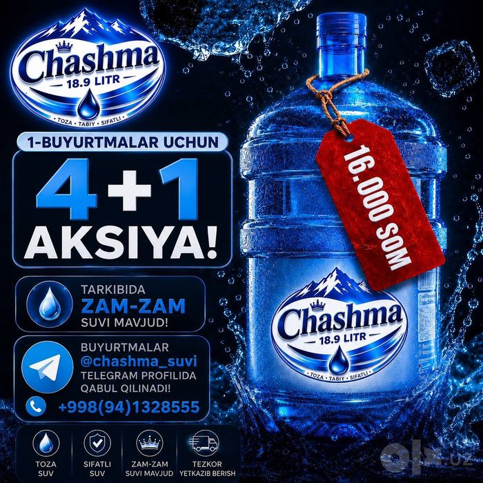 CHASHMA da 4+1 aksiya !!!