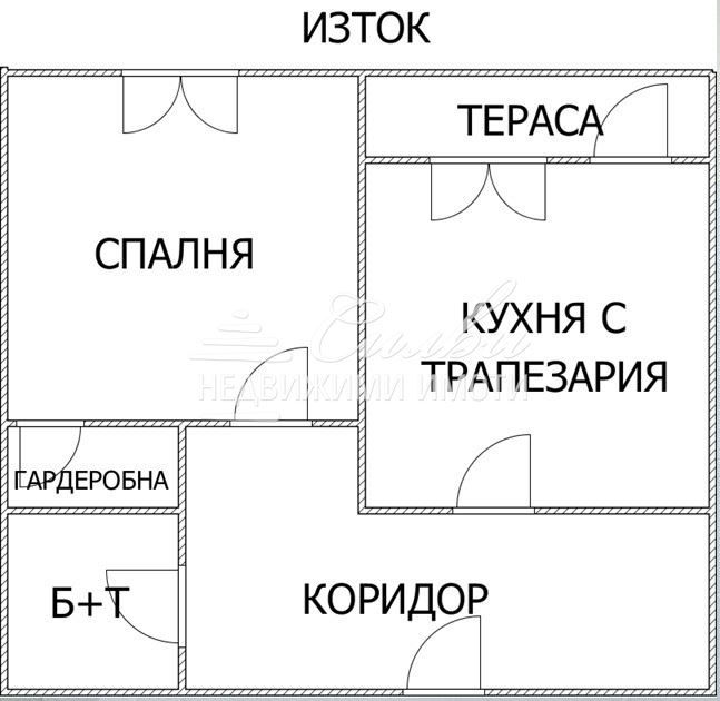 Двустаен ТУХЛЕН апартамент - кв.Херсон