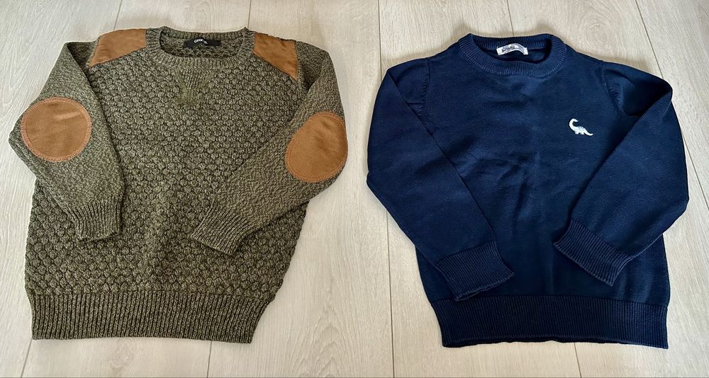 2 pulovere 100% bumbac pt băieți, George & Sinsay, mărimea 98 / 104