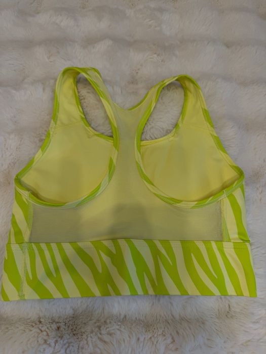 Оригинальный спортивный бра Nike Dri-Fit, зебра-принт, размер S
