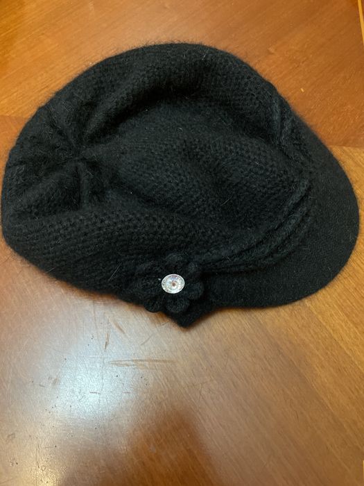 Sapca dama tricotata neagra