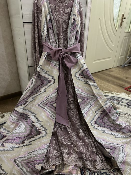 Комплект келин либос адрас чопони билан