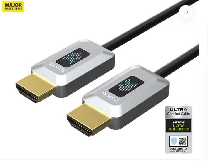 Cablu HDMI fibră optică 8K Ultra High Speed 48Gbps HDMI 2.1 eARC 20m