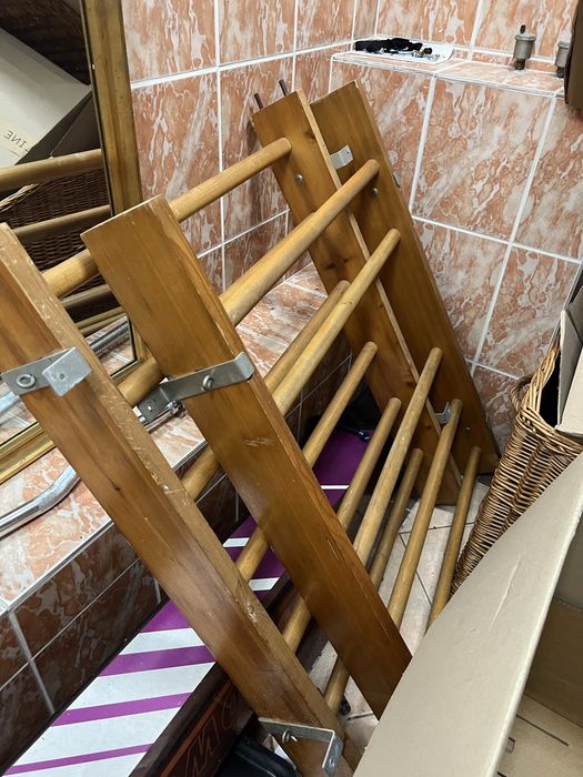 Spalier de gimnastică din lemn – kinetoterapie / fitness acasă (cu suporturi perete)
