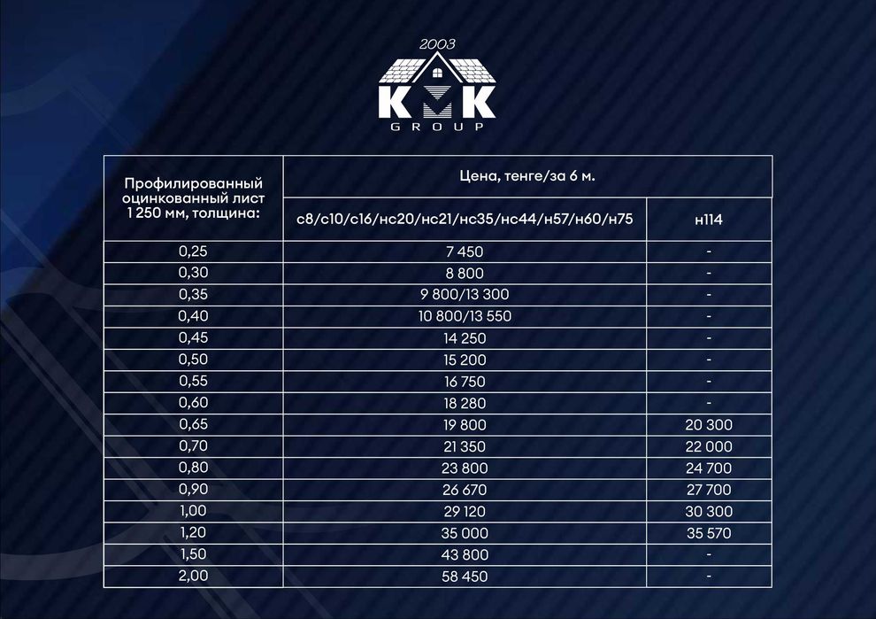 Профлист всех маркировок, Профнастил цинк, полимер, МАТТ, Printech