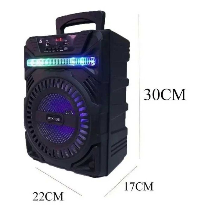 Караоке Тонколона KTX-1301 ,8 Инча ,Цветомузика ,Дистанционно,Микрофон