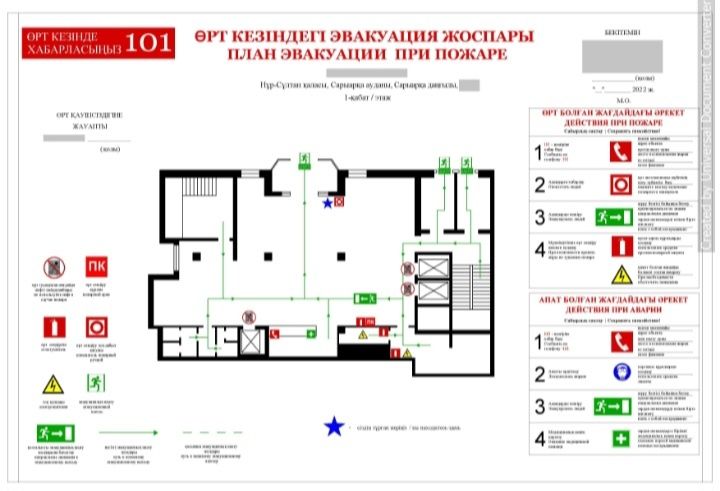 Пожарный План Эвакуации Рабочий проект ПТМ  обучение