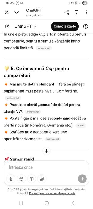 Vânzare VW Golf CUP accept și schimburi