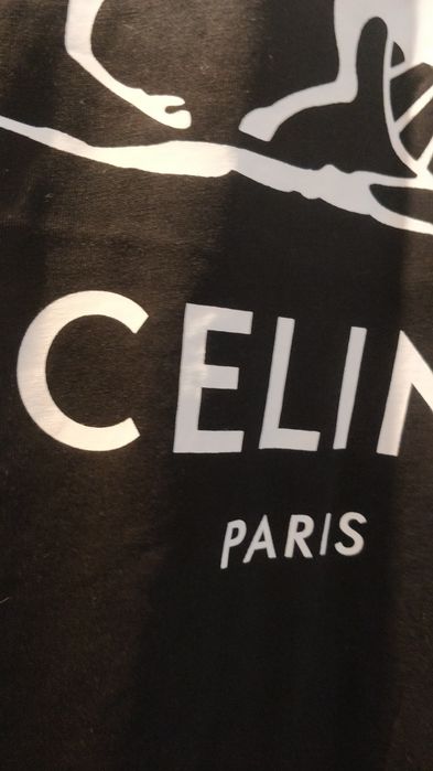 Tricou Celine, material de calitate, diferite marimi, unisex,negru, bumbac