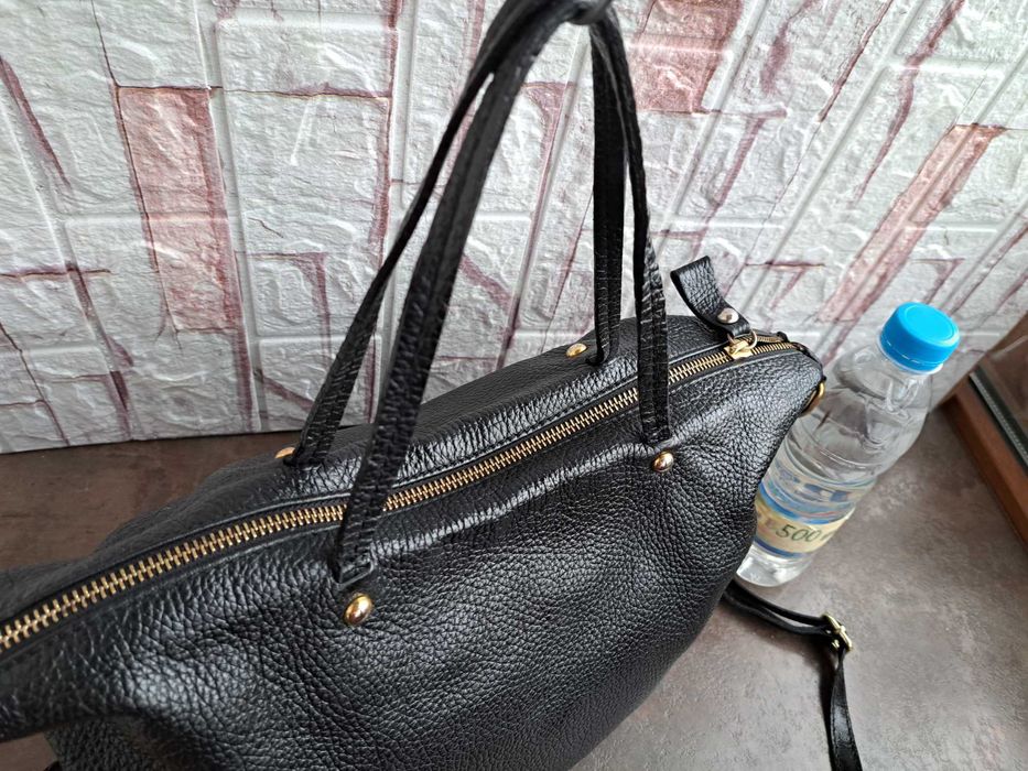 дамска чанта,малка черна чанта/естествена кожа