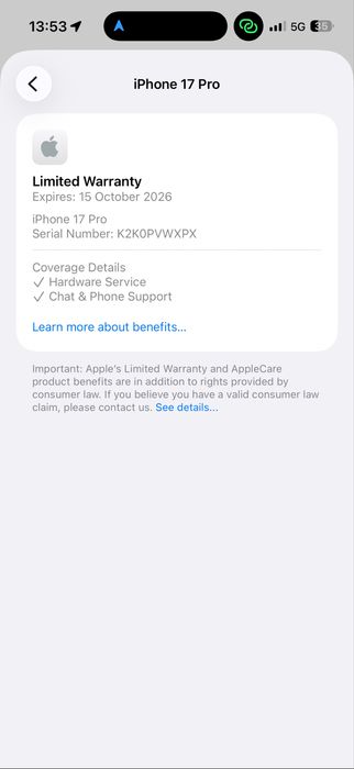 КАТО НОВ! *ЛИЗИНГ* iPhone 17 Pro 256Gb Cosmic Orange ГАРАНЦИЯ