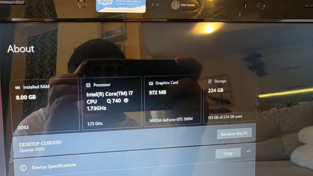 Toshiba Quosmio x505 18.4" / ретро геймърски /