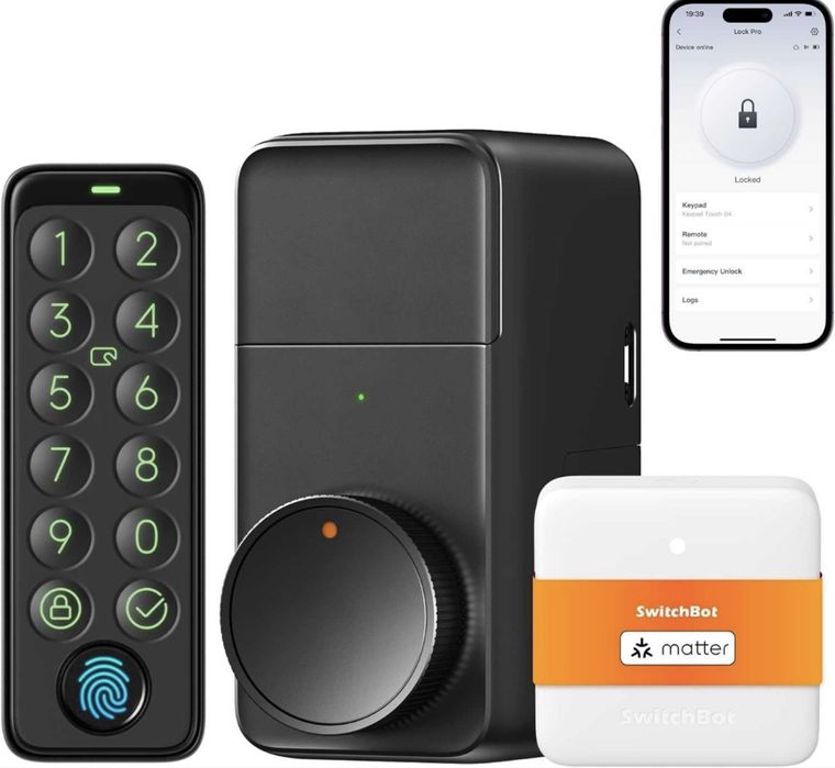 Ключалка за врата SwitchBot Wifi Smart Door Lock Pro Троен Комплект