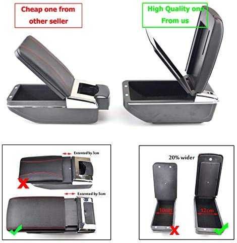 Подлакътник за кола с USB и двойно дъно, многофункционален
