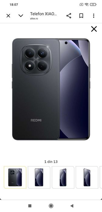 Telefon XIAOMI Redmi Note 15, 256GB, 8GBal SIM, Black