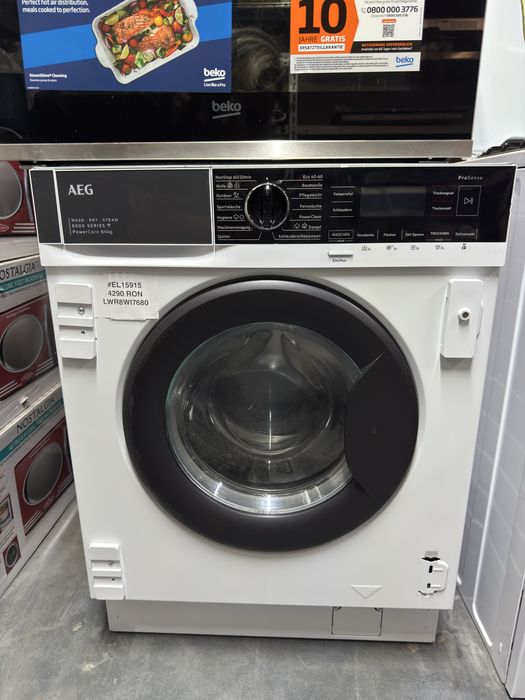 Mașină de spălat rufe incorporabila cu uscător AEG LWR8W17680 factura si garantie 12 luni