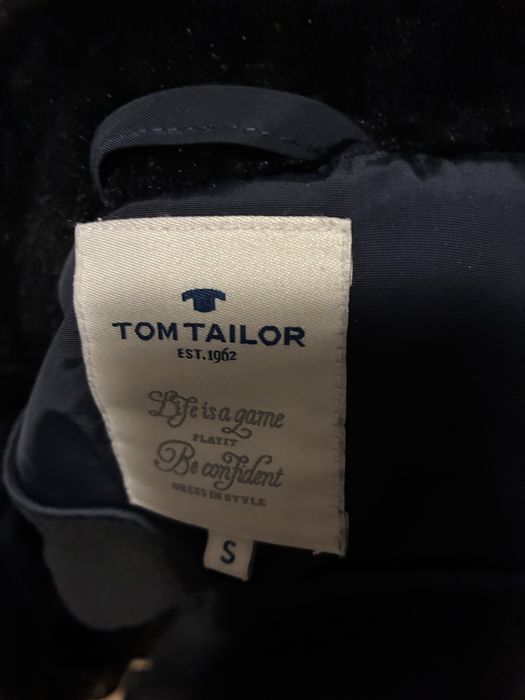 Tom Tailor капитовано синьо дамско яке