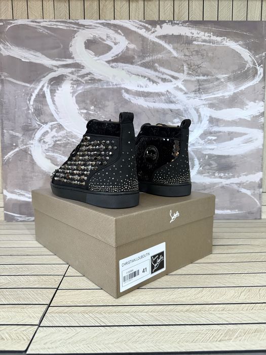 Christian Louboutin High Black Silver Accents