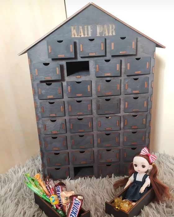 Адвент календарь из дерева