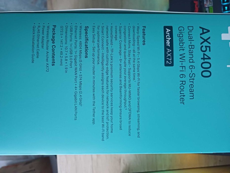 Router TP-Link Archer ax72 ax5400 NOU!!