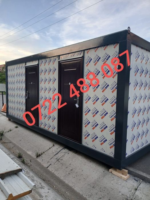 Container modular tip birou,depozitare, sanitar, cabina paza  5 x 2.40