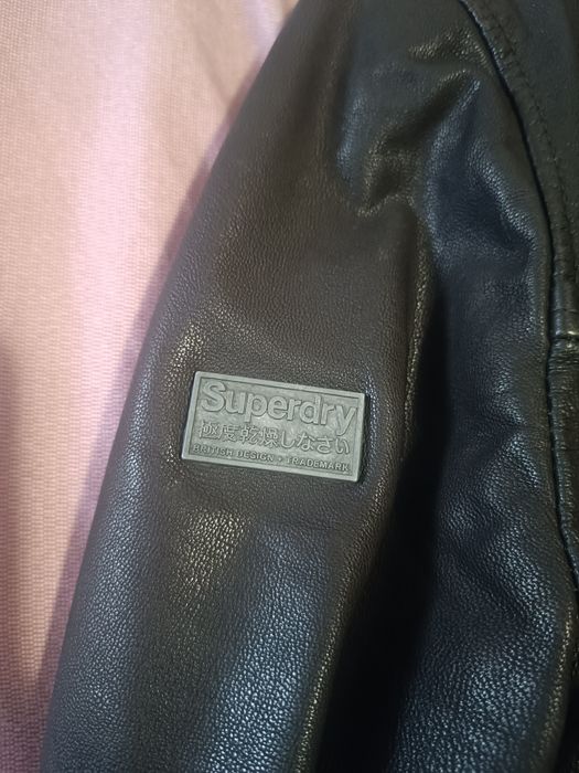 Geaca piele superdy bărbătească masime s-m