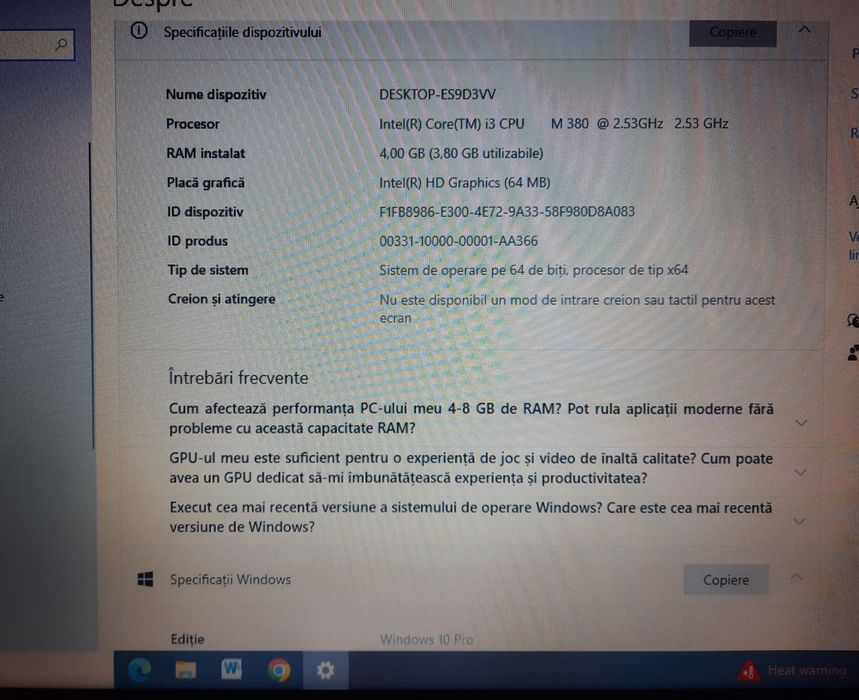 Laptop Fujitsu Lifebook I3, 4 Gb Ram, Windous, programe nou instalate