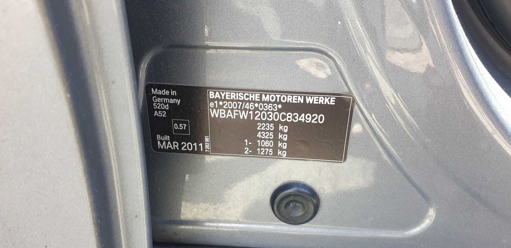 На части BMW F10 520d 184 // БМВ Ф10 520д 184