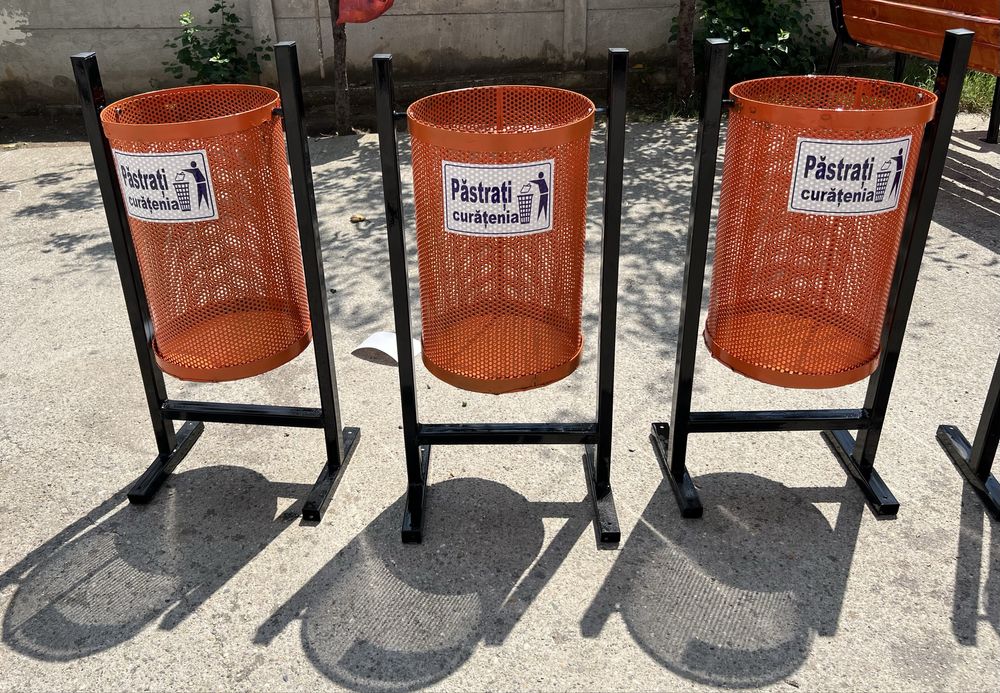 Cos de gunoi stradal din lemn/gradina/spatii/verzi/private