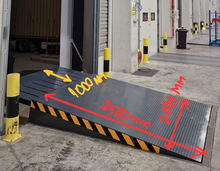 Rampa hidraulica 6Tone, 2000x2500 cu lip extensibil 1000mm, TIR
