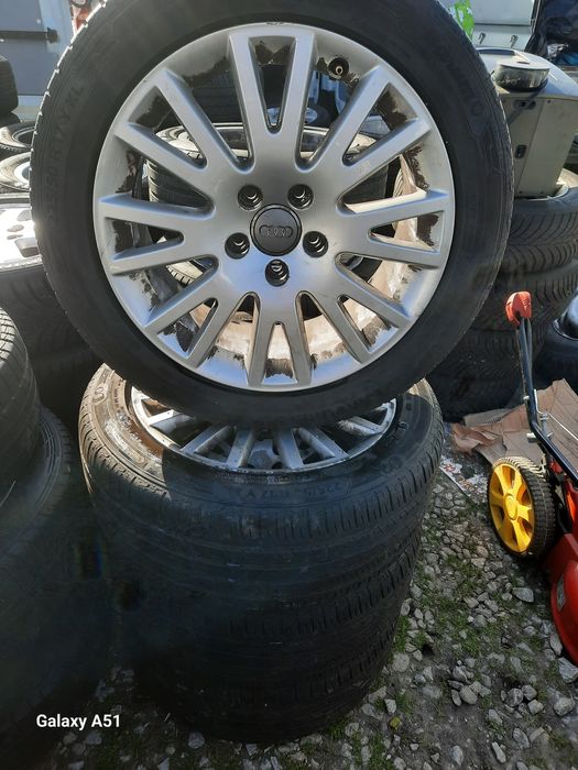 Ляти джанти с гуми за АУДИ, 5×112, 17цола
