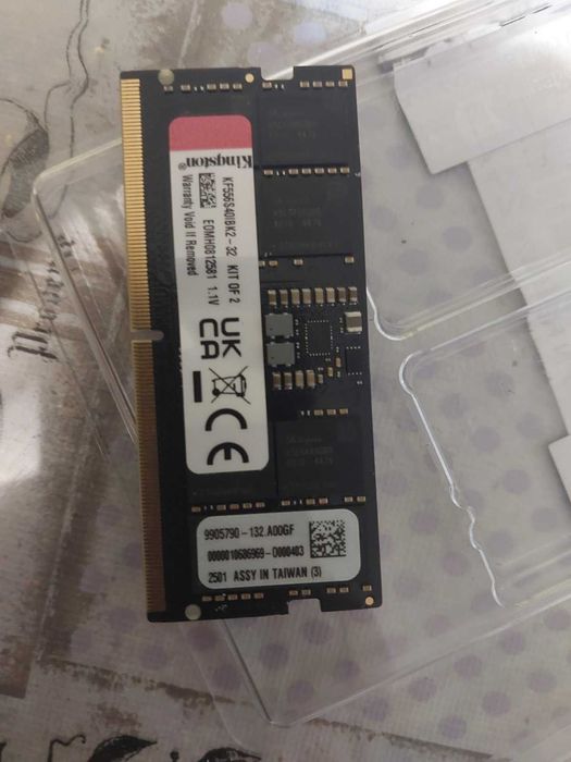 16GB 5600MT/s CL40 DDR5 - Kingston (SO-DIMM - за лаптоп)