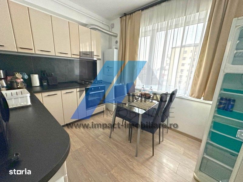 Mobilat si utilat LUX, Brazda,etaj2 cu lift,centrala termica, bloc nou