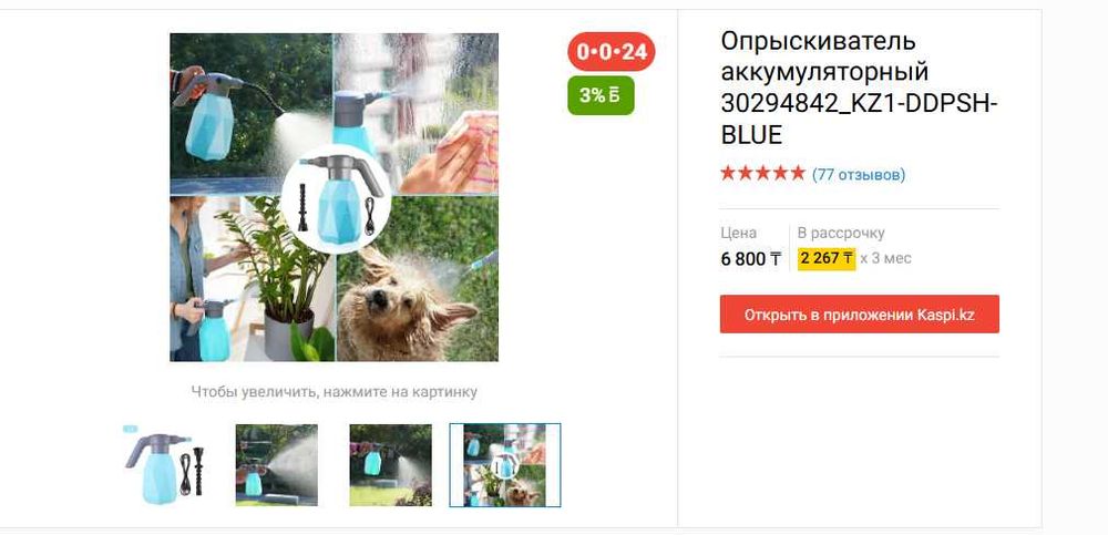 Опрыскиватель аккумуляторный 2L