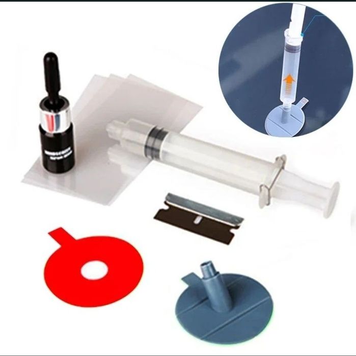 Kit reparație parbriz universal, fisuri ciobituri reparație parbriz
