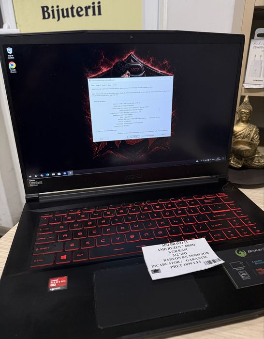 Amanet ROYAL : Laptop Gaming MSI Bravo 15 / 512 SSD / Radeon RX 5500M / Garantie