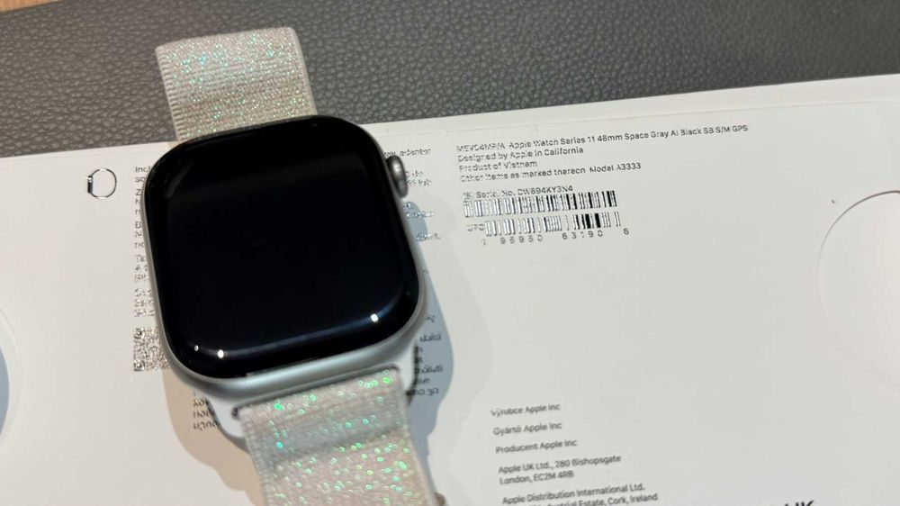 Apple Watch 11 GPS 46mm Space Gray AI Black в гаранция! 99% батерия